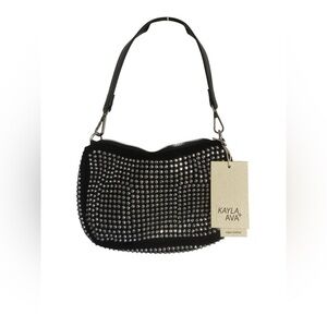 KAYLA + AVA rhinestone glitter shoulder bag NEW